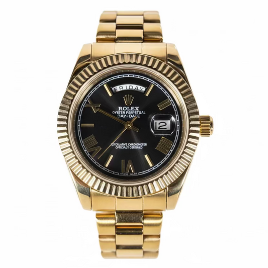 ROLEX DAY-DATE / GOLD - BLACK